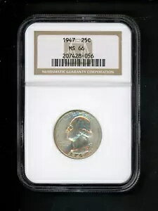 1947 US Washington Quarter 25c .25 NGC MS66 Gem UNC Ch OriglB\ʃX|bgt[