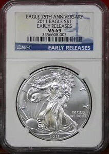 2011 �C�[�O�� S 25 ���N�L�O $1 MS 69 �}�b�g �X�g���C�N ���������[�X~ �t���[�V�b�v #482