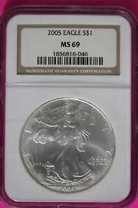 2005 MS 69 �A�����J�� �V���o�[ �C�[�O�� 1 �I���X NGC �O���[�h�F��{���̃X���u 222