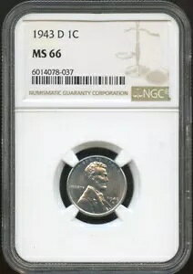 1943-D NGC MS66 �����J�[�� �X�`�[�� �y�j�[
