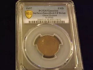 1857 1/4D イギリス PCGS VF