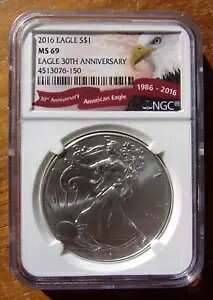 2016 AJ Vo[ C[O Vo[ _[ MS-69 NGC WFʋLOi