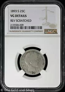 1893-S 25C X NGC VG ڍ