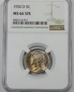 1950-D WFt@[\ jbPF NGC MS 66 5-t Xebv 5c