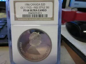 1986 カナダ $20 カルガリー オリンピック / フリースタイル スキー NGC PF 68 UCAM