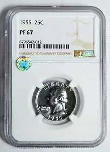 1955 P ���V���g�� �N�H�[�^�[ NGC PF-67 �T�C�g �z���C�g