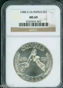 1988-D IsbN IsbNLO Vo[ h S$1 NGC MS69 MS-69