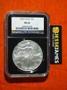 2005 $1 AJ Vo[ C[O NGC MS69 ubN RA z_[