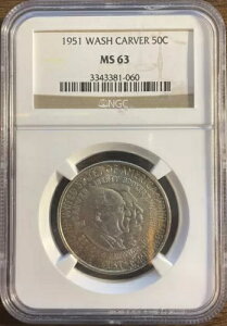 1951 ���V���g�� �J�[�o�[ �V���o�[ �n�[�t�_���[ NGC �O���[�h MS63 - (1030/WB)