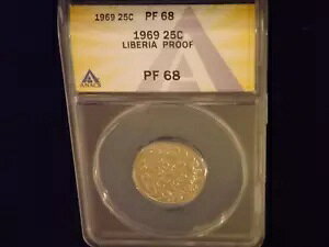 1969 25 C xA ANACS PF 68
