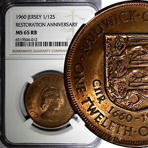 W[W GUxX II uY 1960 1/12 VO NGC MS65 RB iCXg[ KM# 23 (12)