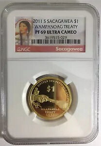 2011 Sacagawea-S $ 1 RC pmAO NGC PF69 Eg JIB