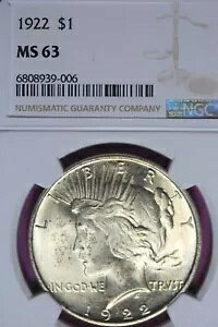 1922 - NGC MS63 �s�[�X�_���[!! #B44514