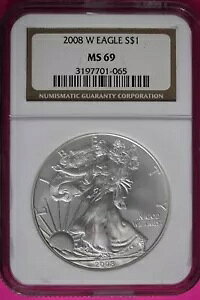 2008 W MS 69 �V���o�[ �A�����J�� �C�[�O�� 1 �I���X NGC �F��O���[�f�b�h �I�[�Z���e�B�b�N �X���u 772