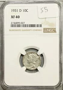 1931-D �}�[�L�����[ �_�C�� 10c NGC XF 40 �ɍ� #9-027