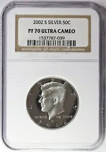 2002-S �P�l�f�B �v���[�t �V���o�[ �n�[�t�_���[ NGC PR70 �E���g�� �J���I 50c