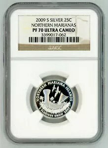 2009-S �V���o�[ �v���[�t �k�}���A�i 25C NGC PF70 UCAM �N�H�[�^�[ �E���g�� �J���I