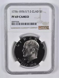 NGC 1776 - 1976-S �A�C�[���n���[ �A�C�N PF69 �h�� �J�}�I ST-2 �u���E�� ���x�� + �O���[�h #82