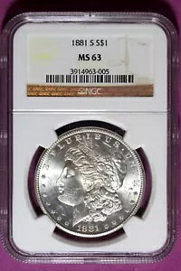 1881 S NGC MS63 ���[�K�� �V���o�[ �_���[ #B47115