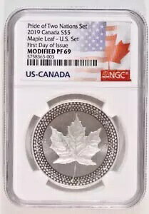 2019 �J�i�_ S$5 ���[�v�� ���[�t - �č��Z�b�g NGC �C�� PF69