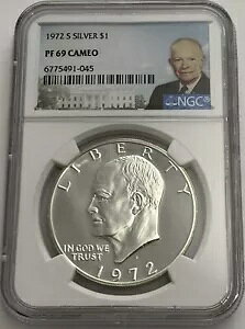 1972 S $1 NGC PF69 JI Vo[ v[t AC[n[ h 40% Vo[ IKE x