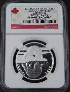 2016 Ji_ $10 Arctic Fox Wildlife Reflections NGC PF 70 Vo[ 1/2 IX .9999