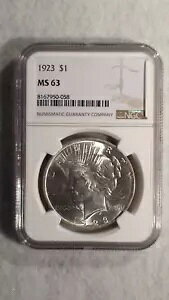1923 P �s�[�X �V���o�[ �_���[ NGC MS63 ������ $1 �R�C�� �������w�����܂��傤!