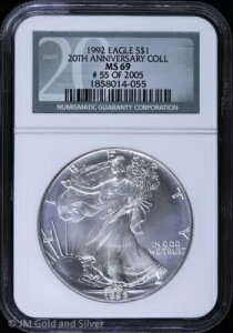 1992 $1 AJ Vo[ C[O NGC MS 69 | 20NLORNV UNC BU