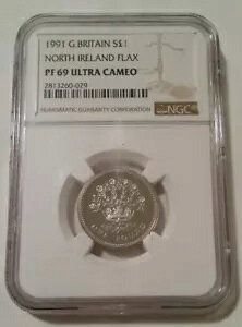 �C�M���X 1991 �V���o�[ �|���h �t���b�N�X �v���[�t PF69 UC ���[ �~���g*