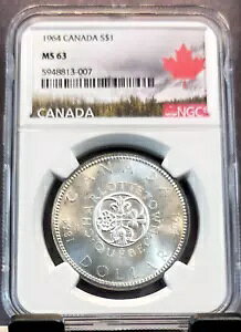 1964 Ji_ Vo[ 1 h S$1 100 NLO NGC MS 63 iCX~g Xe[g XgCL