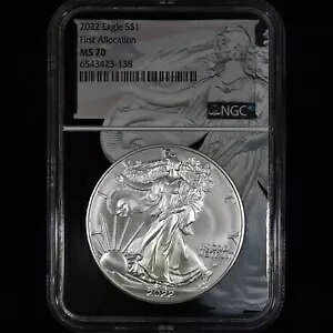 2022 $1 �V���o�[ �A�����J�� �C�[�O�� ? NGC MS-70 ? �R�C���t�@�[�X�g�A���P�[�V���� FA 999 138