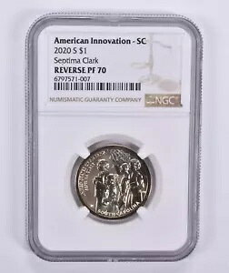 2020-S American Innovation Septima Clark $1 o[X v[t PF70 NGC