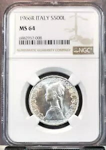 1966 C^A Vo[ 500  S500L lbTX E[} NGC MS 64 iCX uCg BU