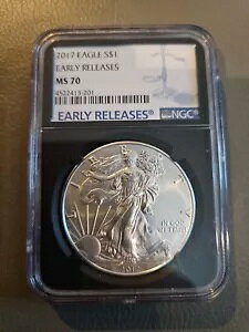 2017 Silver Eagle NGC MS70 [X BLACK CORE
