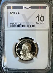 2006 S - 10 PROOF Sacagawea $ ULTRA CAMEO �����ʁA�S�[�W���X�ȃR�C�� ����