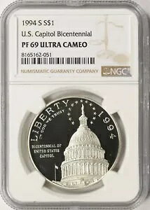1994-S $1 čcc 200 NLOVo[ _[ R NGC PF69 Eg JI