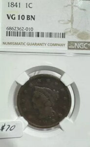 1841 1 �Z���g �u���C�f�b�h �w�A NGC VG 10 BN