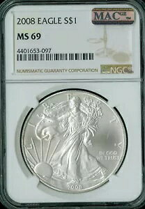 2008 Vo[ C[O NGC MS69 PQ 2 Ԗڂ̍ōO[h MAC X|bgXB