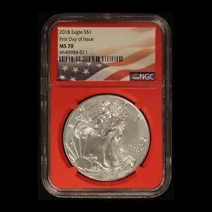 2018 �A�����J�� �V���o�[ �C�[�O�� NGC MS70 ���s���� - �������� �č�