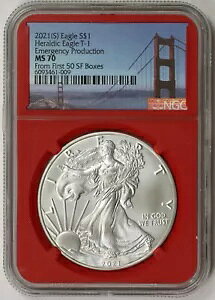 2021-(S) Vo[ C[O wfBbN T-1 $1 MS 70 NGC ً}Ybh RA