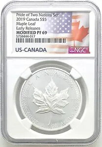 2019 �J�i�_ $5 Maple Leaf ���������[�X�C�� PF69 NGC
