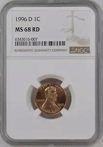 1996-D 1C RD J[LO 1 Zg NGC MS68RD 6343616-004