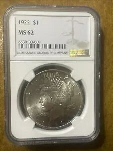 1922 P s[X Vo[ _[ NGC MS62 ǂAڌ̃As[ǍDI
