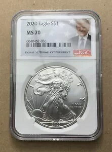 2020 �A�����J�� �V���o�[ �C�[�O�� $1 NGC MS7O �h�i���h �g�����v (B1196)
