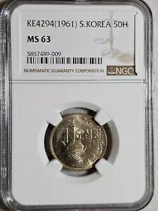 ؍ 50 t@ 1961 NGC MS 63