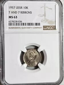 VA \A 10 RyCJ 1957 7  7 { NGC MS 63