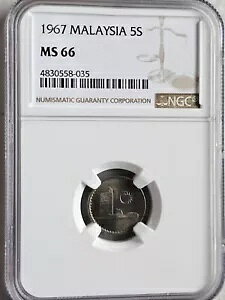 �}���[�V�A 5 �K 1967 NGC MS 66