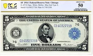 $5-1914-�V�J�S-�A�M������s��-PCGS 50-FR# 871