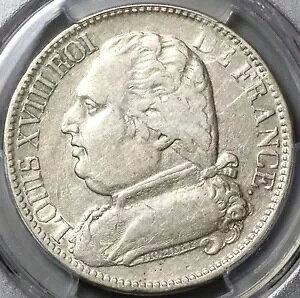1815/4-Q PCGS XF 40 �t�����X ���C 18 �� 5 �t���� �I�[�o�[�f�C�g �V���o�[ �R�C�� (22090405D)