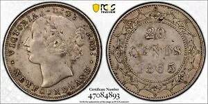 �J�i�_�A�j���[�t�@���h�����h�A1865 �N�r�N�g���A 20 �Z���g�A20 �Z���g�B PCGSAU50�B